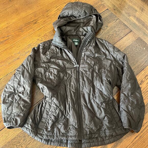 Eddie Bauer Brown Women's Puffer Coat w/ Cinch Waist, Removable Hood: Size XXL - Picture 1 of 9
